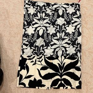 Prada Black and White Floral skirt